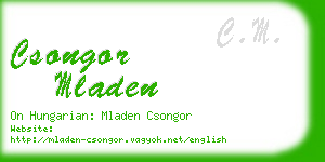 csongor mladen business card